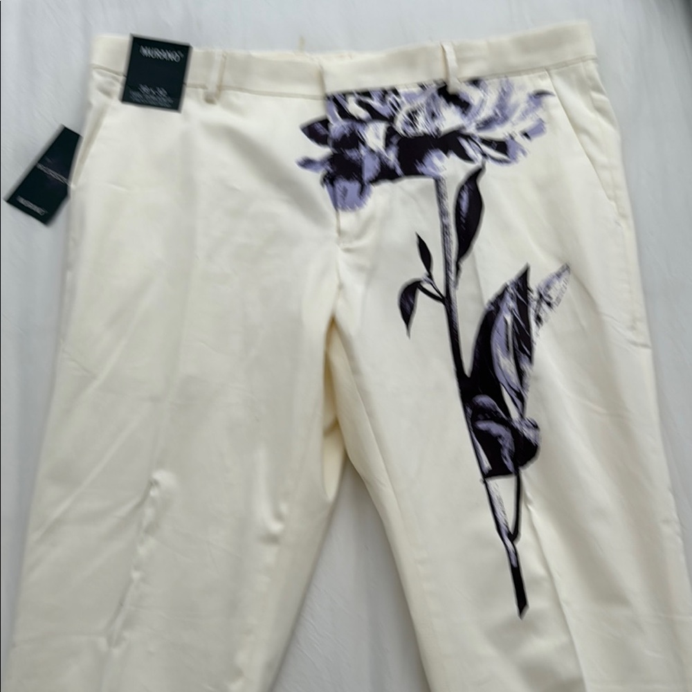 Milano Cream and Purple Artistic Sport Coat - Picture 3 of 5